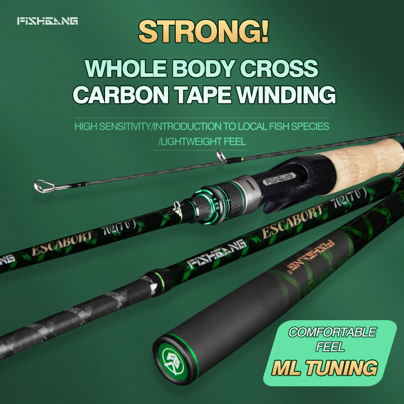 Volin-caña de pescar con señuelo, accesorio de pesca de carbono, para pescar en el mar, de 1,8 m, 1,98 m, 2,1 m, 2,4 m, 2,7 m - imagen 5
