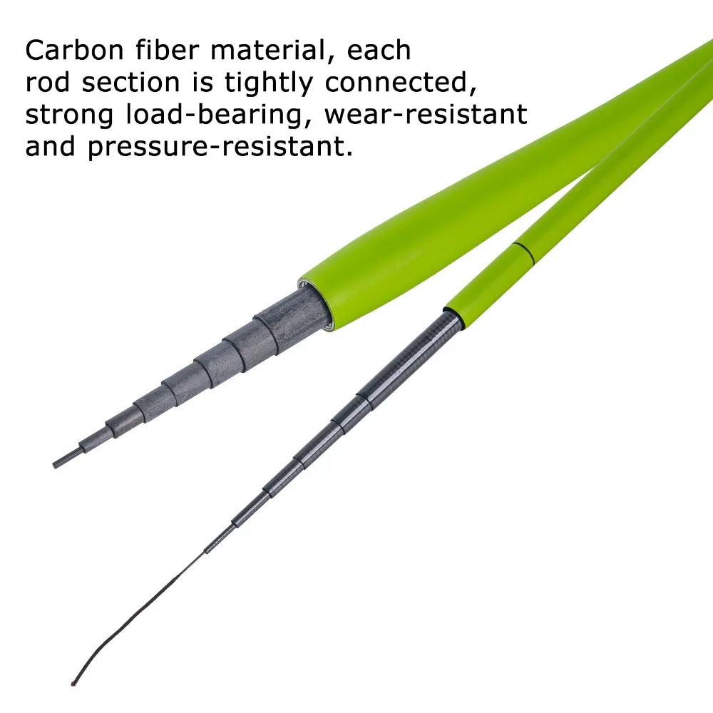 Goture-Mini caña de pescar portátil de fibra de carbono, caña de pescar de viaje, ligera, superdura, para carpa, lago Stream, 1,8 m-3,6 m - imagen 4