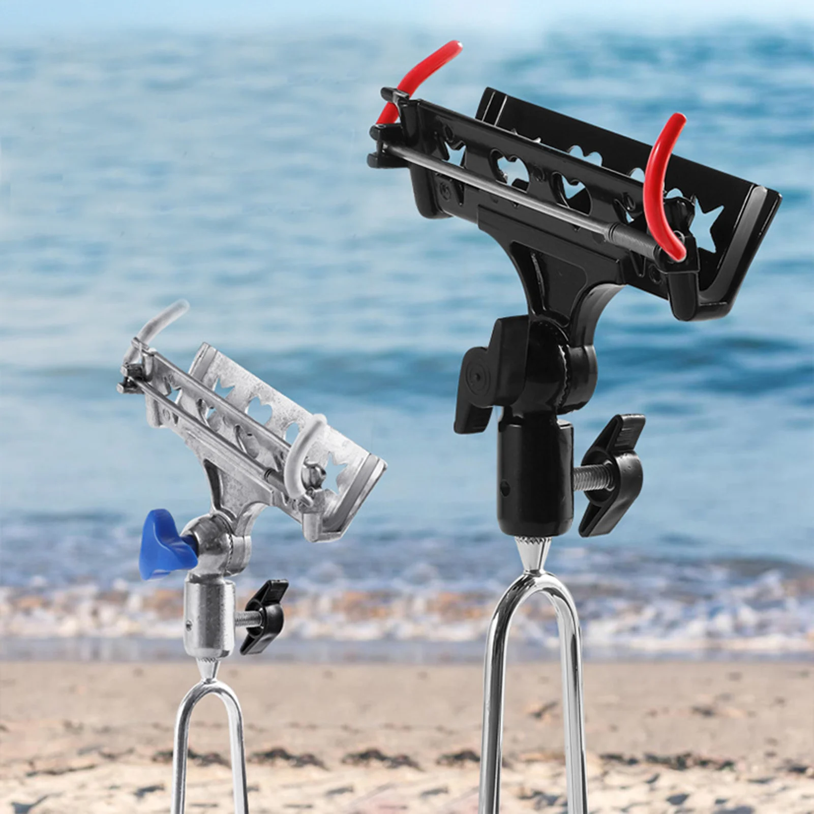 Soporte para caña de pescar telescópica portátil, soporte Universal para caña de pescar autoblocante, estante duradero para caña de pescar de acero inoxidable - imagen 2