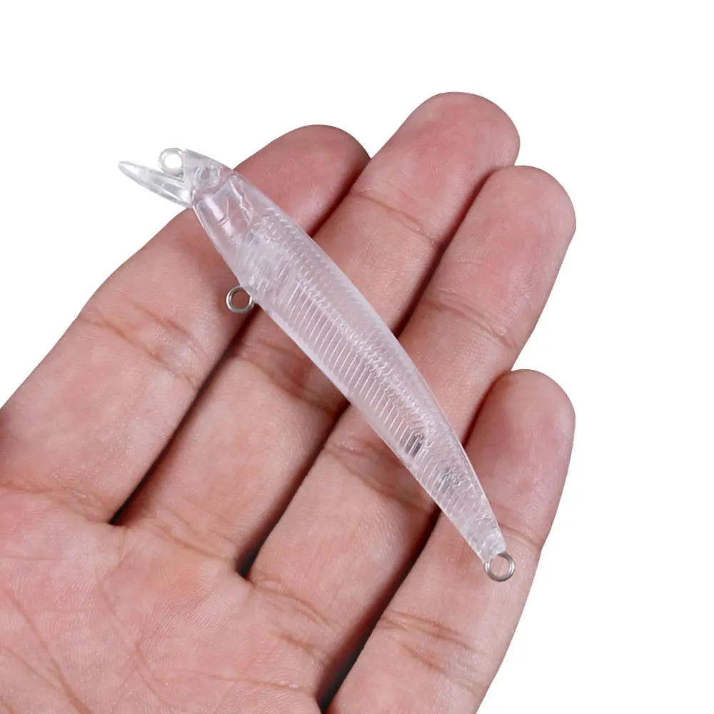 Señuelos Minnow sin pintar 7.5cm – Cuerpo duro transparente para pintar