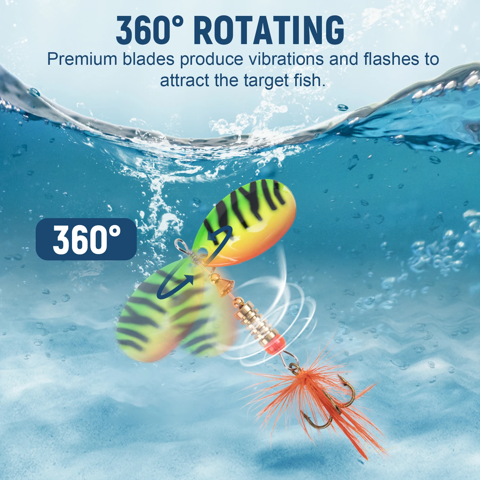 Goture-anzuelos de mosca, cebo de mosca, cebo de pesca con mosca, lentejuelas, Spinnerbait, trucha, señuelo de pesca, accesorios de aparejos, 10-16 unids/lote por caja - imagen 4