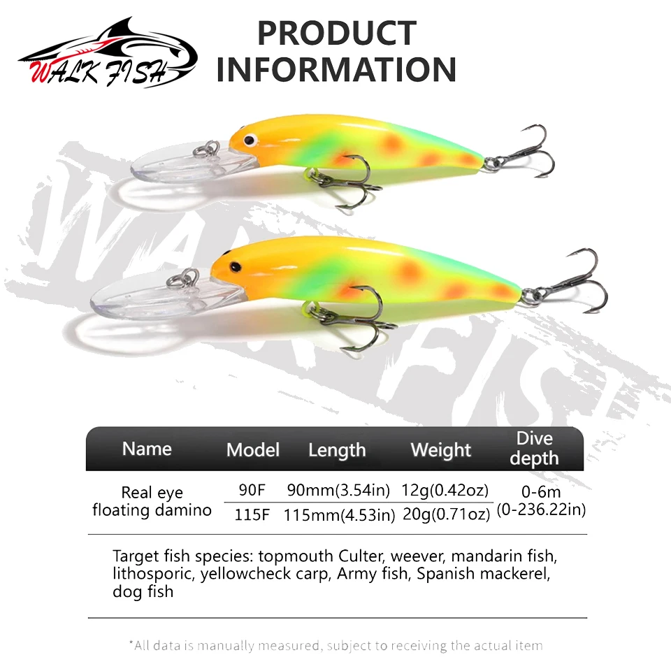 Señuelo Walk Fish minnow labio largo agua salada - imagen 5