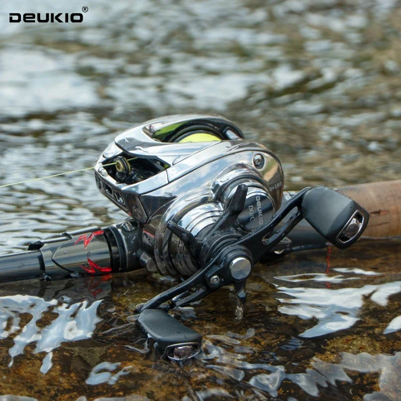 Carrete DEUKIO DC Sea Baitcasting – Freno electrónico y sonido banda