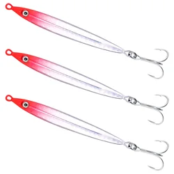 Jig Metálico Lance Largo con Anzuelo Triple para Agua Salada