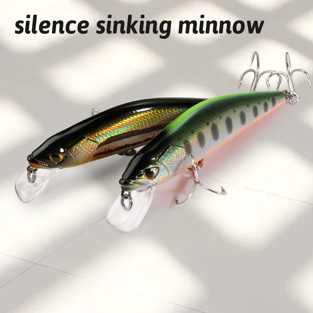 Minnow hundido 9cm 16g Wobbler Trolling Popper Pesca Swimbait cebo de silicona fundido aparejos Lucio gancho carpa señuelo de Pesca de mar Jerkbait - imagen 4
