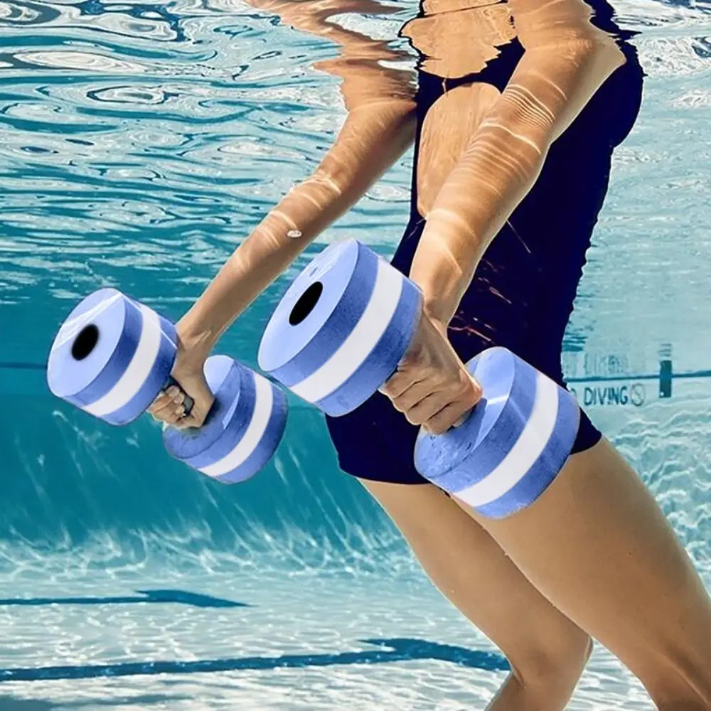 1 par de mancuernas acuáticas de agua EVA, mancuernas flotantes para pérdida de grasa, mancuernas para piscina, ejercicio ligero creativo para piscina