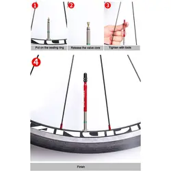 Extensor válvula inoxidable universal para bicicleta carretera