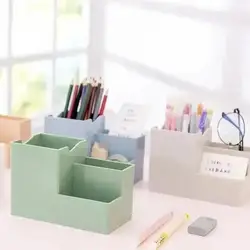 Organizador de escritorio con soporte para móvil y bolígrafos