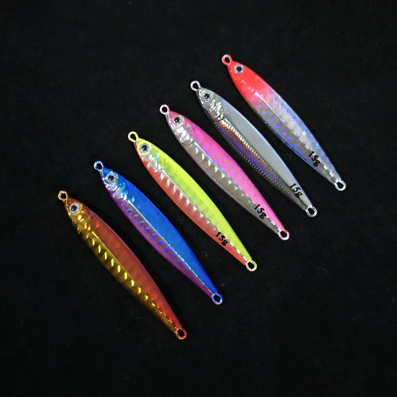 Señuelo de pesca pequeño Jigbait 15g 5,5 cm plantillas de Metal señuelos artificiales lubina bagre mandarín cabeza de serpiente caballa 1 pieza venta - imagen 3