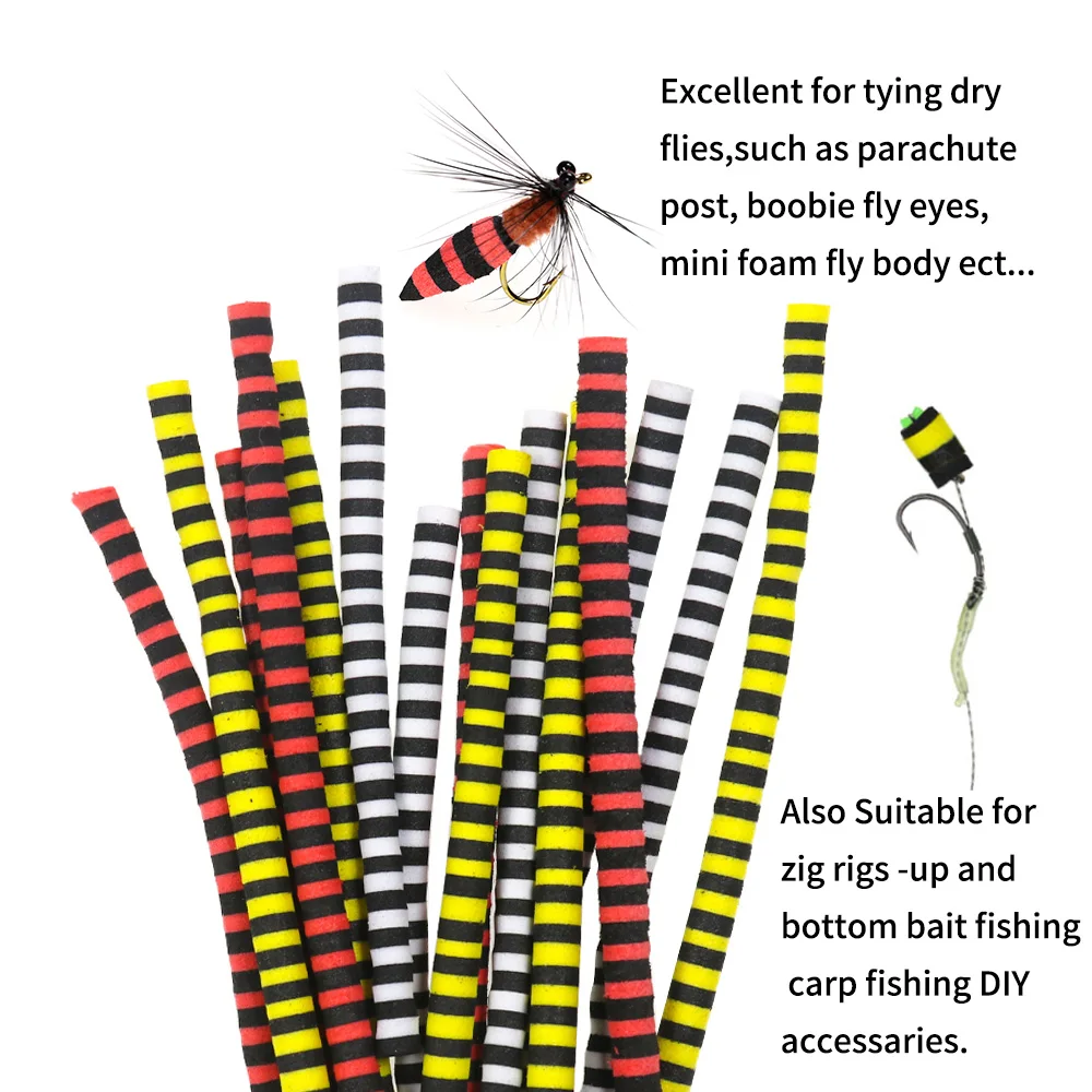 Bimoo-Palo de espuma EVA, 15 piezas, 4,6mm-5mm, poste de paracaídas, Material de atado de moscas secas, cilindros, tira de espuma, aparejo de pesca de carpa - imagen 5