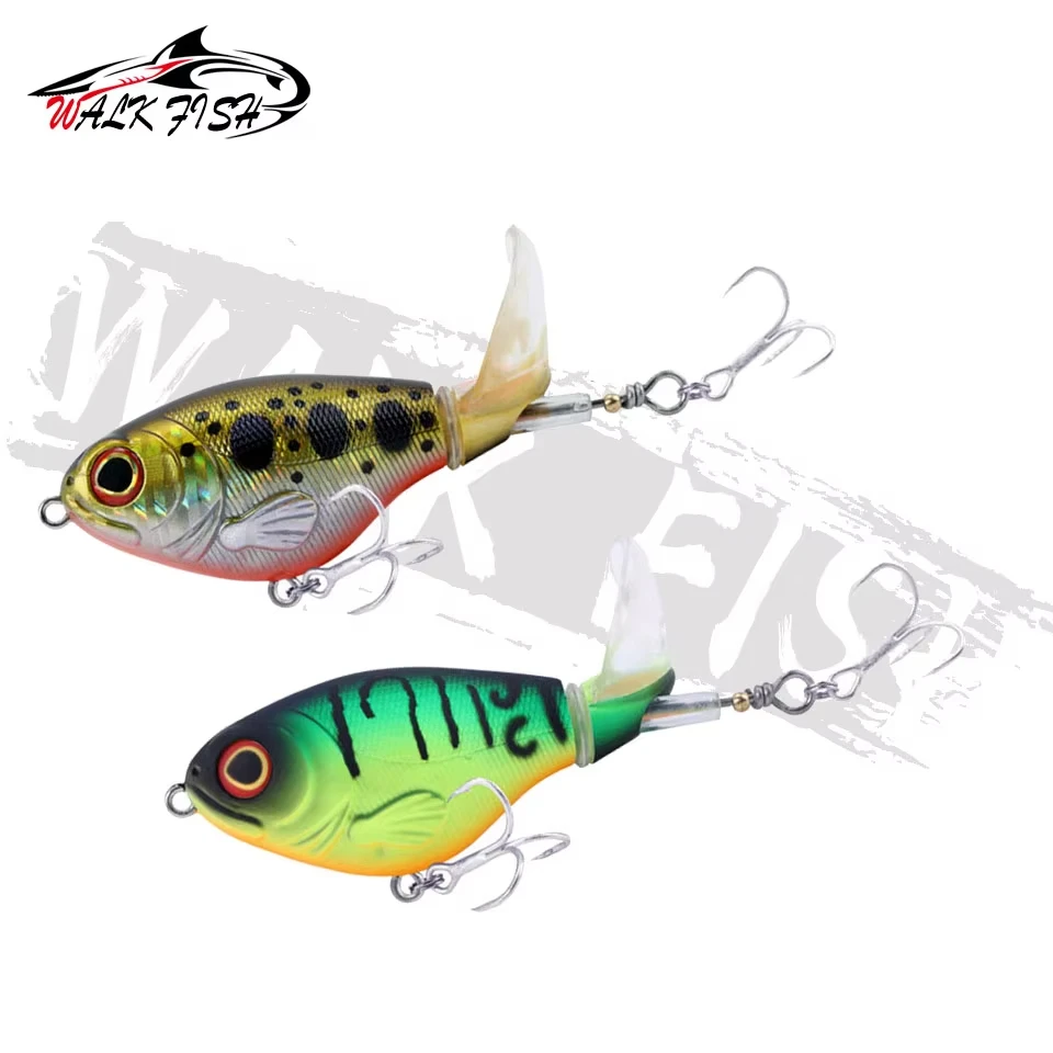 WALK FISH 75mm 17g señuelo tipo lápiz Topwater Spinner Señuelos de Pesca lubina Whopper Plopper Rana Swimbait Trolling Pesca Whopper Plopper - imagen 4