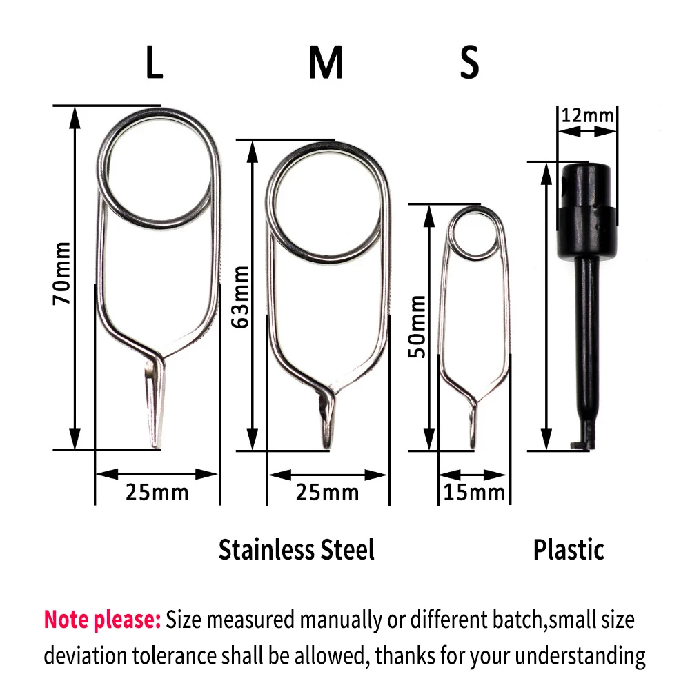 WIFREO-Alicates de estilo inglés para atar moscas, soporte de envoltura de sujeción de plumas, herramienta de pesca con mosca, S/M/L - imagen 2