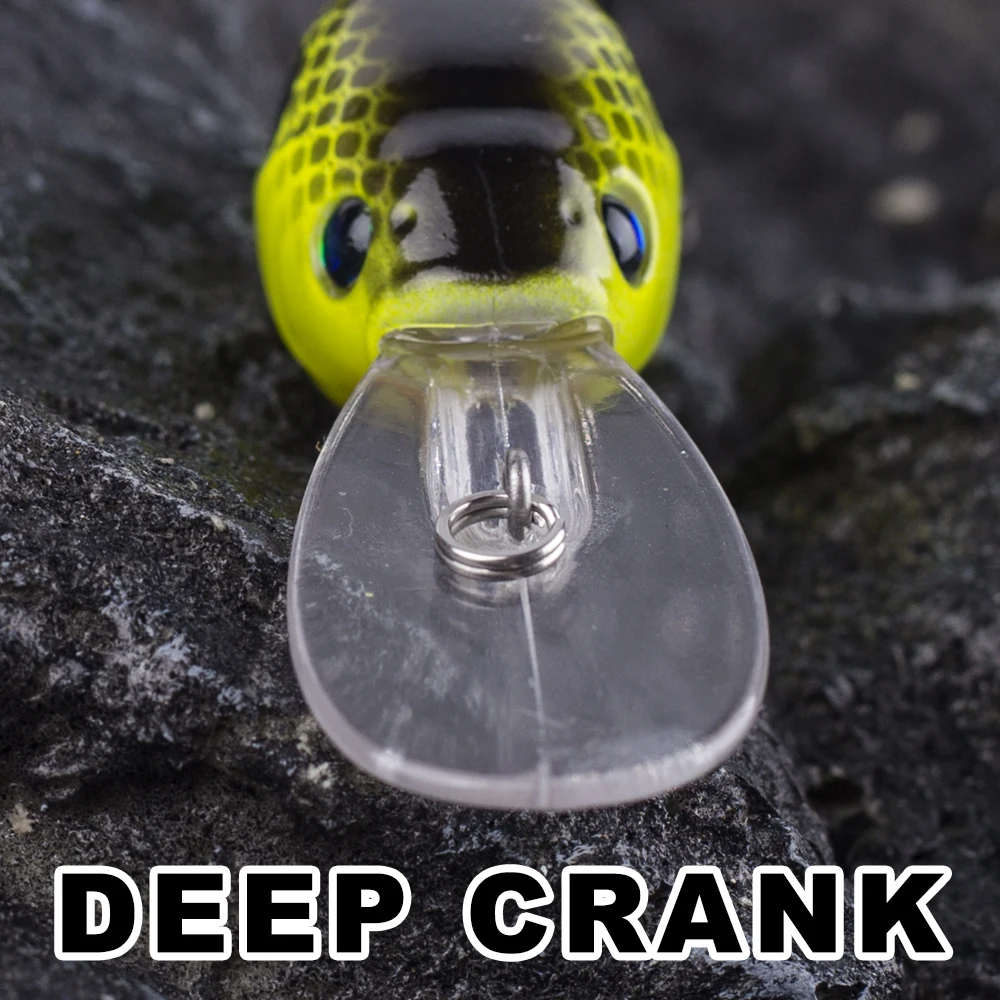 CCLTBA-cebos flotantes Crankbait de aguas profundas, Señuelos de Pesca duros, manivela Artificial, aparejos de pesca de lubina y trucha, 8,5 cm, 10g - imagen 3
