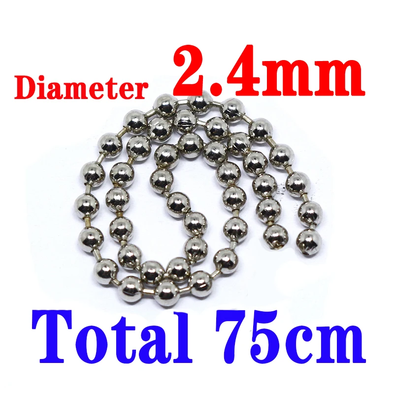 2.4mm silver bead