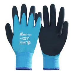 Guantes de pesca de invierno para hombre, guantes de ciclismo con dedos completos, impermeables, térmicos, pantalla táctil, a prueba de viento, para senderismo, esquí, bicicleta, motocicleta