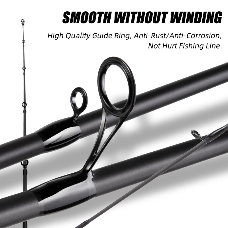 BILLINGS nueva caña de pescar de carbono 2 secciones 1,8 M/6 pies 2,1 M/7 pies caña de pescar giratoria 7-21G caña de pescar de trucha M - imagen 4