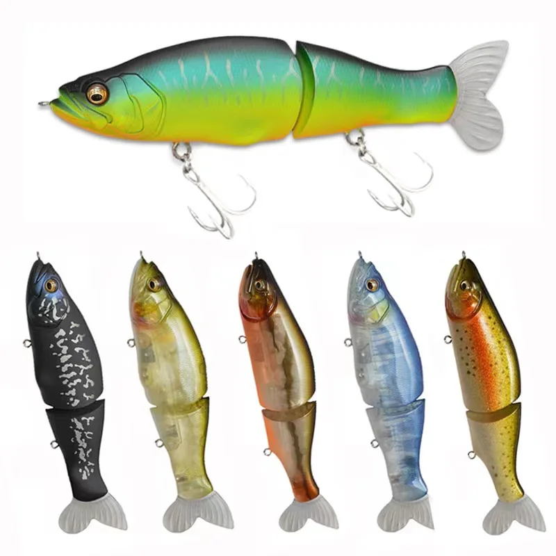 Señuelo de pesca duro de lubina de sección múltiple, ojos 3D, 13,5 cm, 28g, Wobblers, Crankbait, aparejo de pesca, hundimiento lento - imagen 3