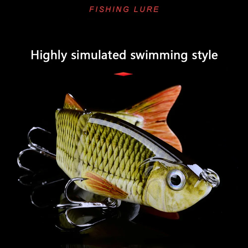 Señuelo de pesca de mar grande Artificial, 4 segmentos, 25cm, 145g, para juego de peces enormes, cebo duro que se hunde con 3/0 #   Anzuelos triples Pesca - imagen 4