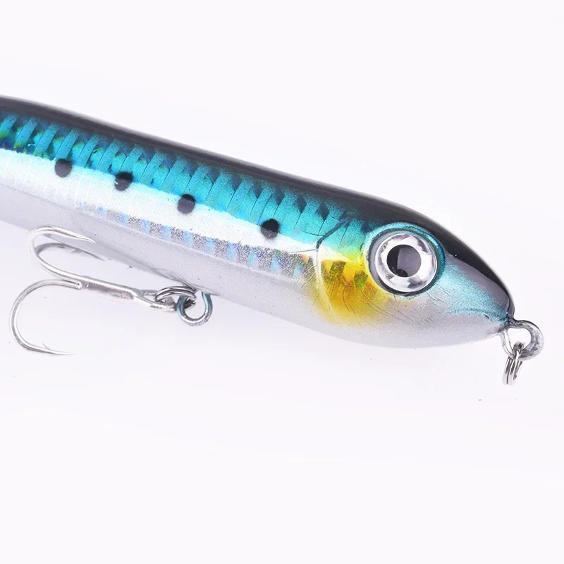 Señuelo de pesca con lápiz Topwater, 9cm, 12g, cebos duros flotantes de fundición larga, buena acción, aparejos Wobblers Popper, 1 ud. - imagen 4