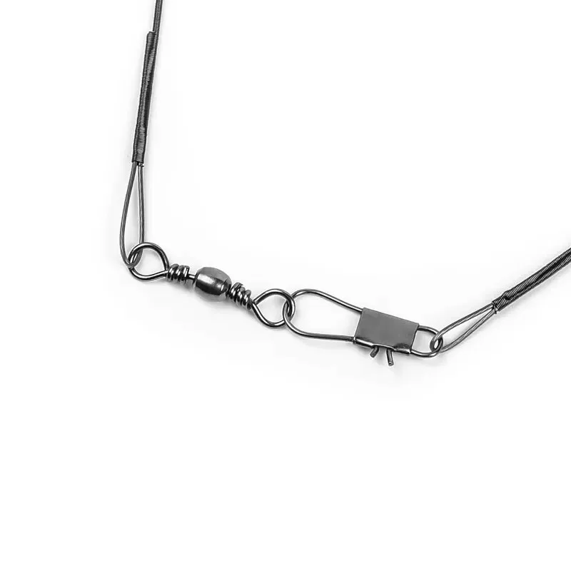 Línea de pesca de acero antimordida de 20 piezas, líder de alambre de acero de 15/20/30cm con accesorio de pesca giratorio, correa Olta Leadcore - imagen 3