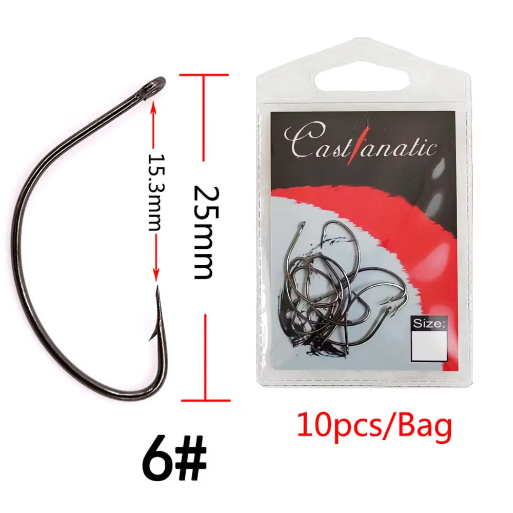 Anzuelo de pesca Thetime SENKO GAP ancho, anzuelos de púas de acero japonés, anzuelos circulares compensados para trucha, perca, lubina, accesorios de gusano suave - imagen 4