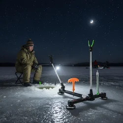 Soporte telescópico aluminio para caña pescar con luz – pesca hielo