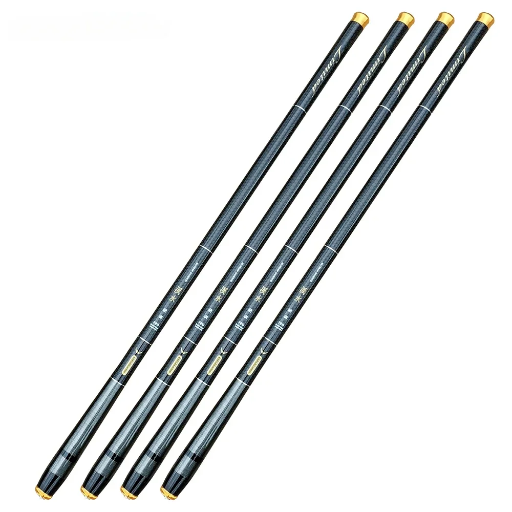 Caña de pescar telescópica portátil de carbono 3,6 M 4,5 M 5,4 M 6,3 M 7,2 M caña de pescar giratoria de carpa con hilo de nailon - imagen 4