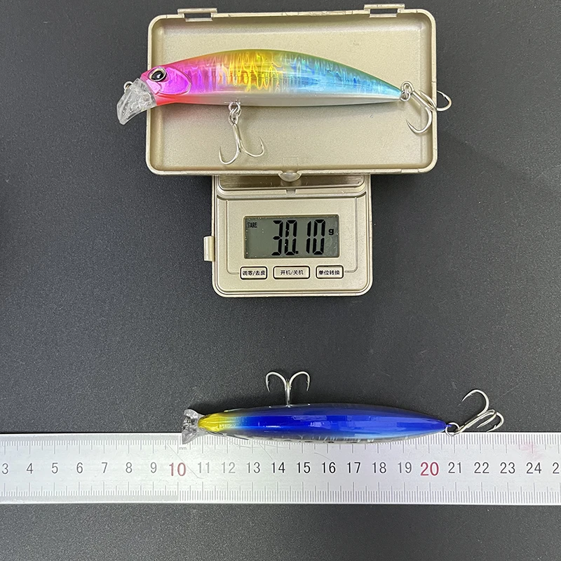 Cebos artificiales de alta calidad, 95mm, 30g, agua salada, señuelos de trucha de lubina de fundición larga, andador de playa, equipo de Swimbait de hundimiento pesado - imagen 5