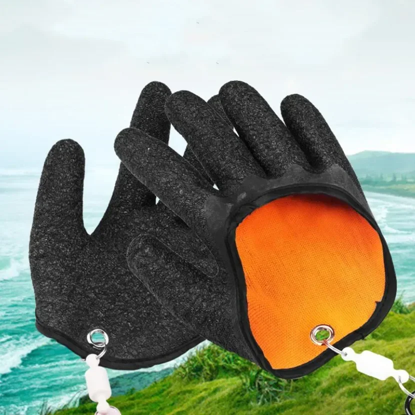 Guantes de caza de látex profesionales izquierdo o derecho, guantes de pesca antideslizantes, protección de mano, rasguños de pinchazos, pescador - imagen 5