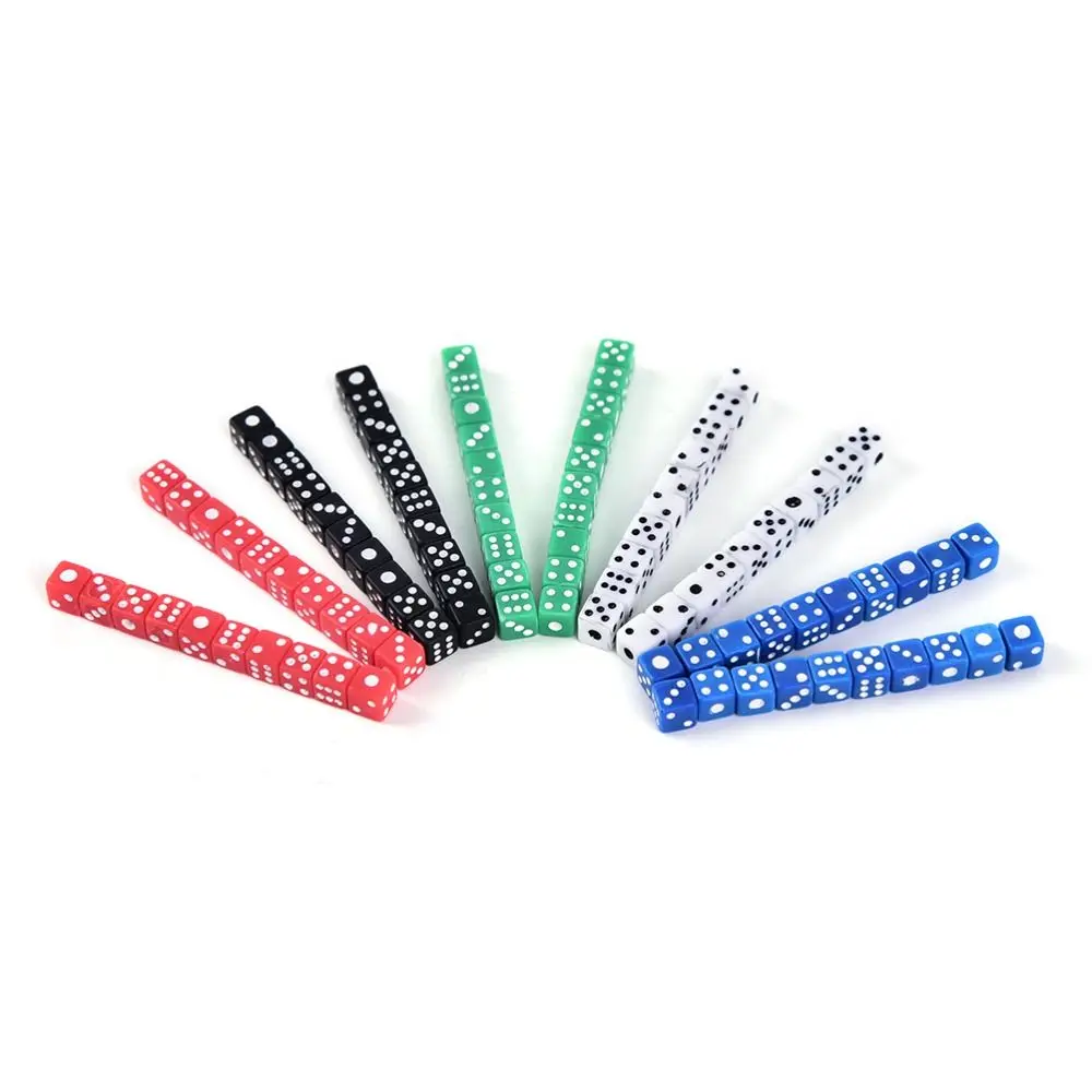 Dados acrílicos D6 colores variados para juegos y fiestas