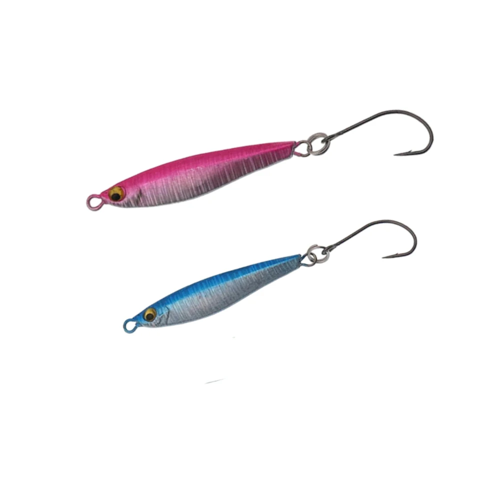 Señuelo de pesca Artificial para pesca en el mar, anzuelo giratorio de Metal fundido de 3g/5g, 5 unids/lote - imagen 3