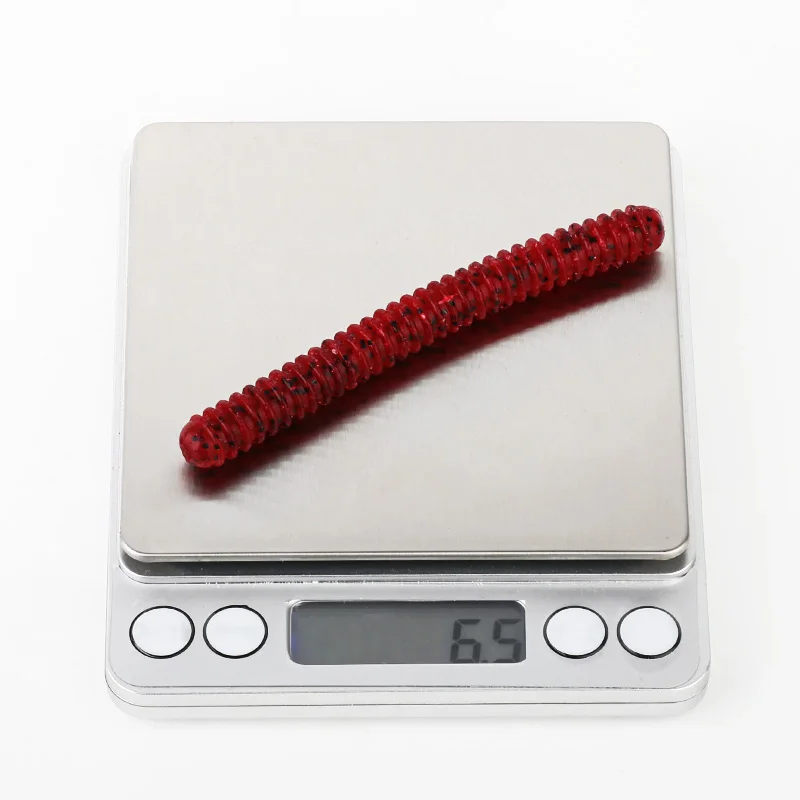 ARDEA-señuelo suave de gusano de tierra, 100mm, 6,5g, 6 piezas, tornillo de rosca, cebo de Pesca Senko flotante, simulación de gusano, aparejo de tiro descendente, Pesca Jigging - imagen 2