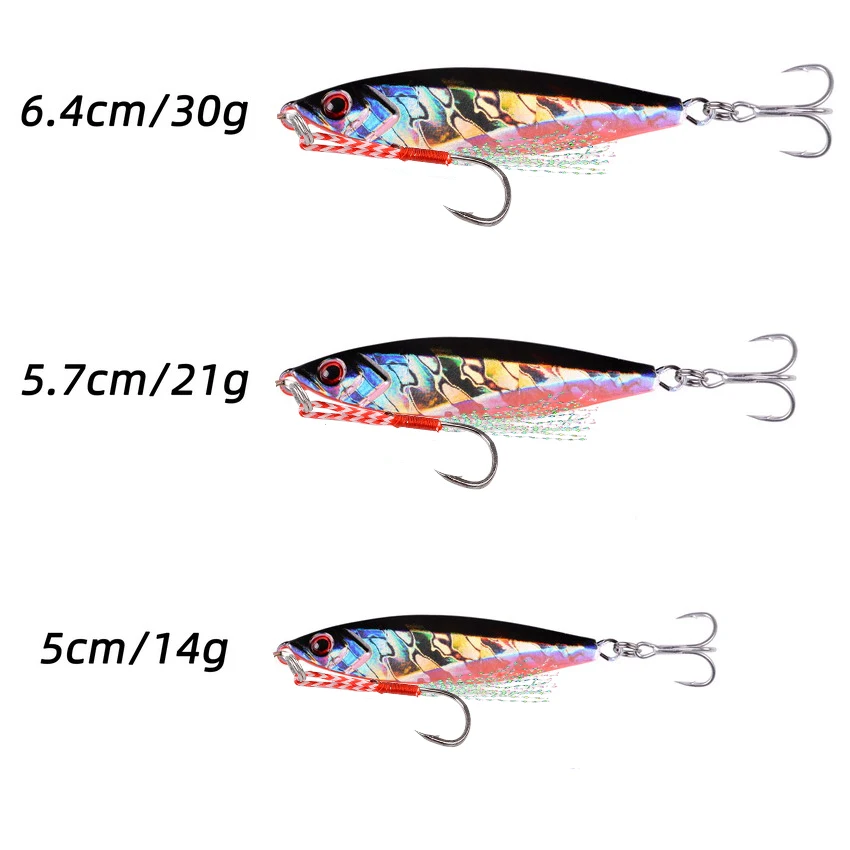 Señuelo de pesca de Metal VIB, cebo duro de hielo, 14g, 21g, 30g - imagen 3