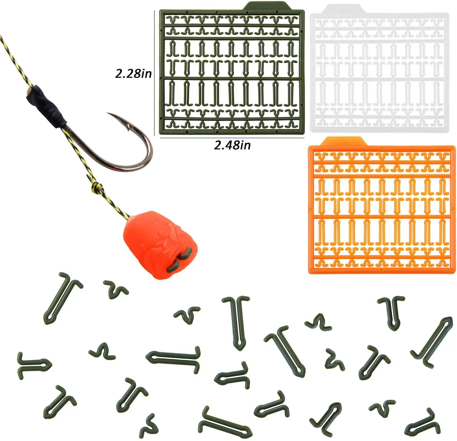 Boilie de pesca de carpa, tapón de cebo, extensor de aparejo de pelo, accesorios de aparejos de pesca de carpa, herramienta de aparejo de cebo, 10 Uds. - imagen 2