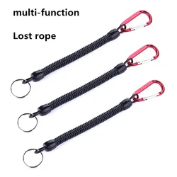 3 piezas de cuerda de pesca de TPU con hebilla de carrete retráctil de 22cm para barcos, cuerda fija, herramientas de pesca, equipo de pesca, cuerda de mano perdida