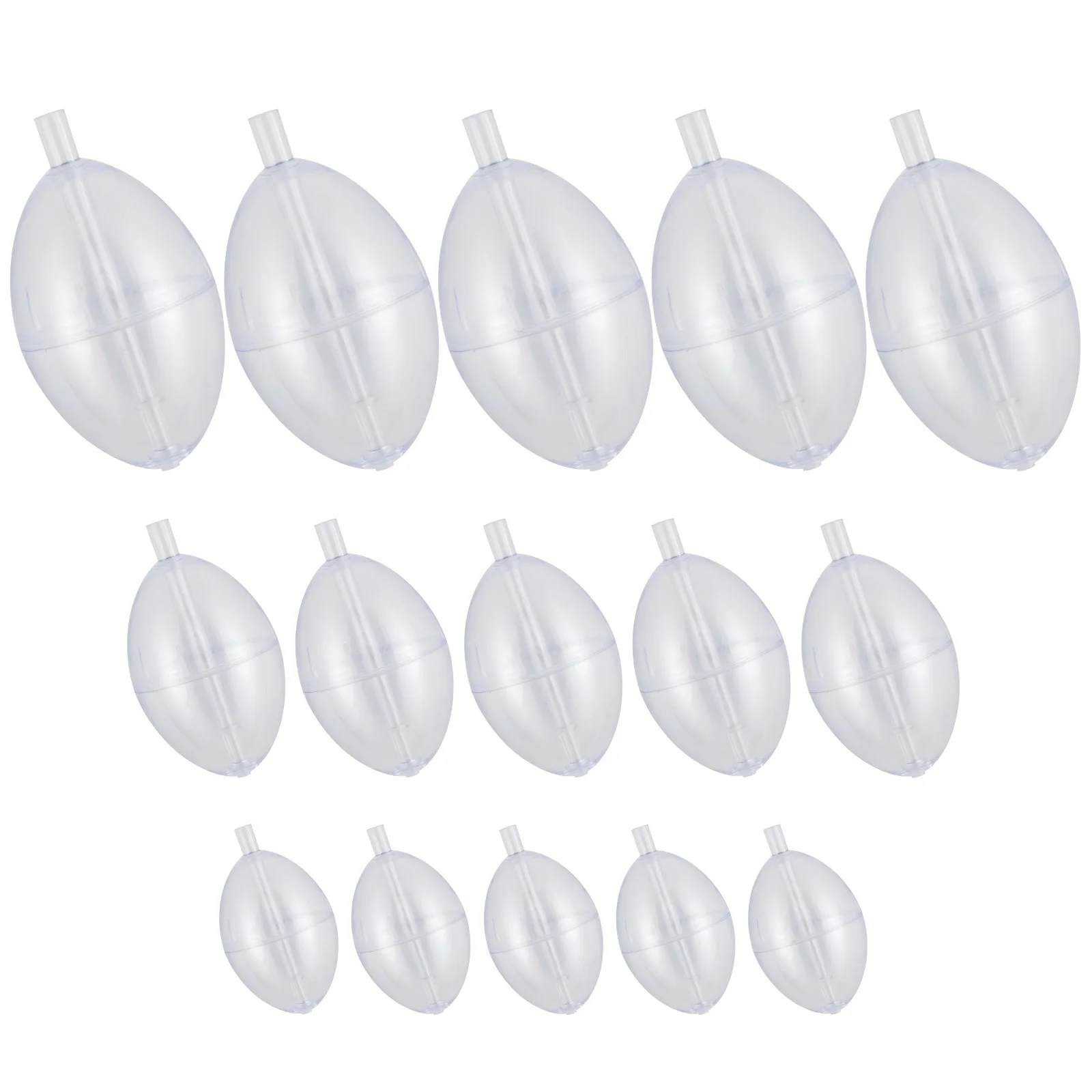 Conjunto de cinco bobbers en su empaque