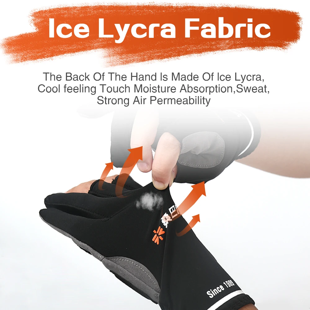 ZUKIBO-guantes de pesca universales para hombre y mujer, ropa deportiva transpirable de tres dedos para exteriores, medio dedo - imagen 4