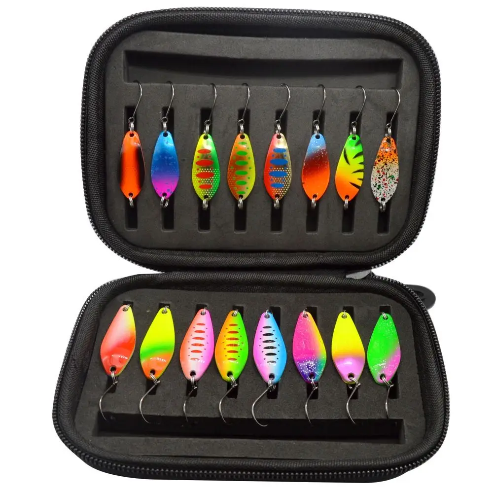 Kit de señuelo cuchara giratoria de Metal, aparejos de pesca con reflectividad mejorada de alta velocidad giratoria, anzuelos afilados resistentes a la oxidación, 16/10 Uds. - imagen 2