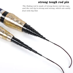 Cañas telescópicas ultraligeras de fibra de carbono 4 secciones para pesca con mosca