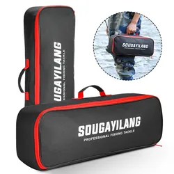 Sougayilang Mochila portátil para caña de pescar, organizador de equipo de pesca todo en uno de 46 cm/57 cm, tela Oxford 100D duradera