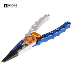 Booms Fishing-Alicates de pesca de 15cm/5,9 pulgadas, Kit de aparejos de agua salada, removedor de anzuelos multiherramienta, anillo dividido con cordón y funda enrolladas