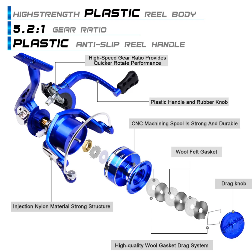 Carrete giratorio de Metal y ABS para pesca, accesorio ligero CNC para agua dulce y salada, regalo para mujeres y hombres, relación 5,2: 1 - imagen 4