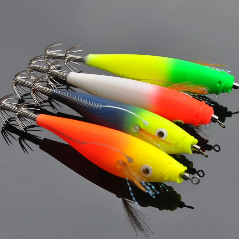 Cebo duro Artificial para camarones, anzuelo de calamar Horizontal con 2 piezas de sonido, 10g, luz nocturna - imagen 4