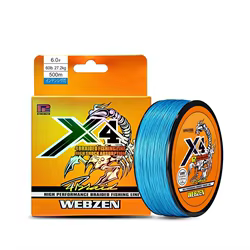 Línea de pesca trenzada SOLOKING, multifilamento de 4 hebras, 100M, 300M, 500M, línea de pesca de PE suave, línea de pesca elástica cero de 12-80lb
