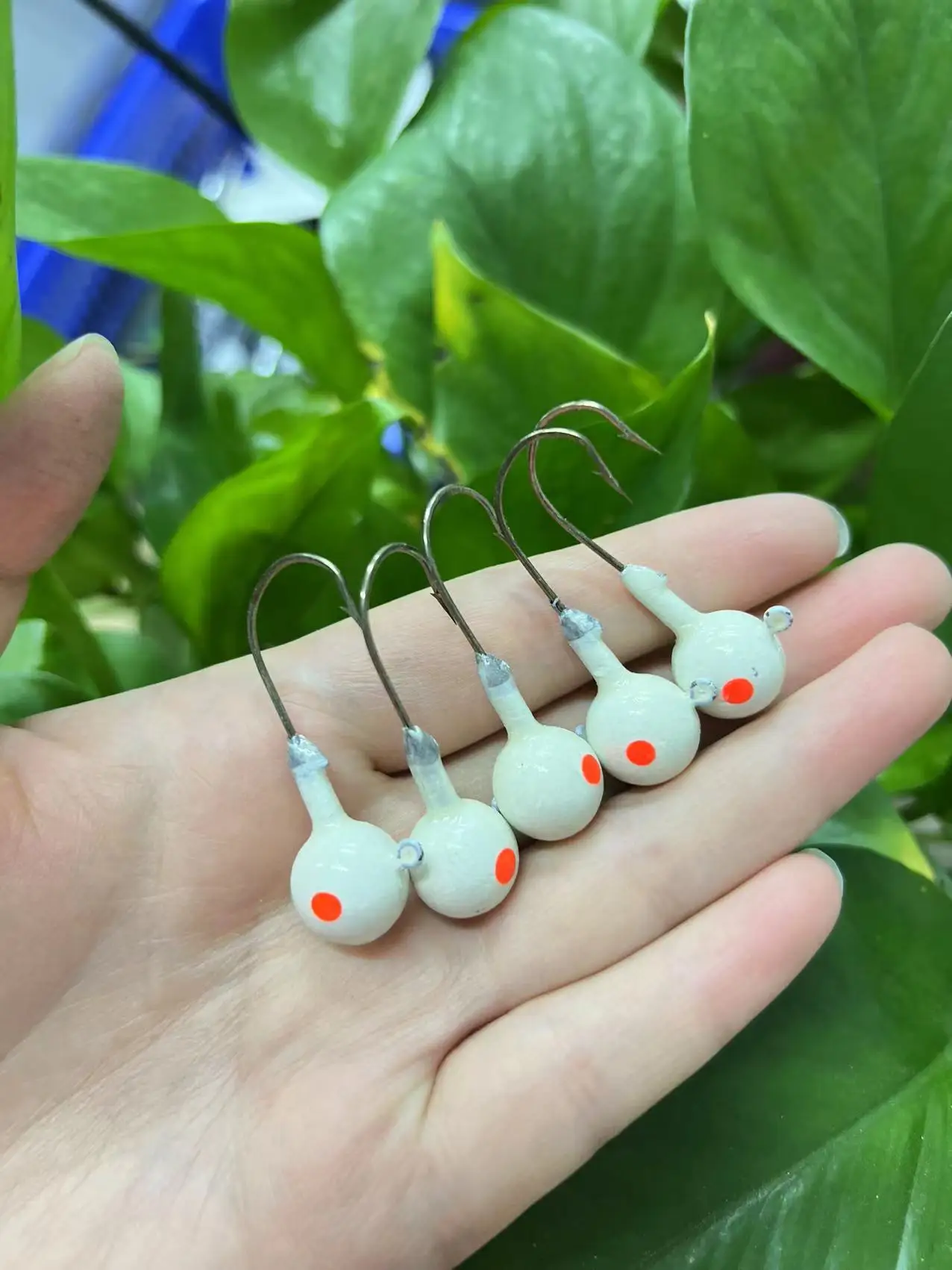 Anzuelo con cabeza de plantilla de 5 piezas, 7g, 10g, 14g, señuelo de plantilla pintado, cebos duros, aparejos de pesca de gusano suave - imagen 3