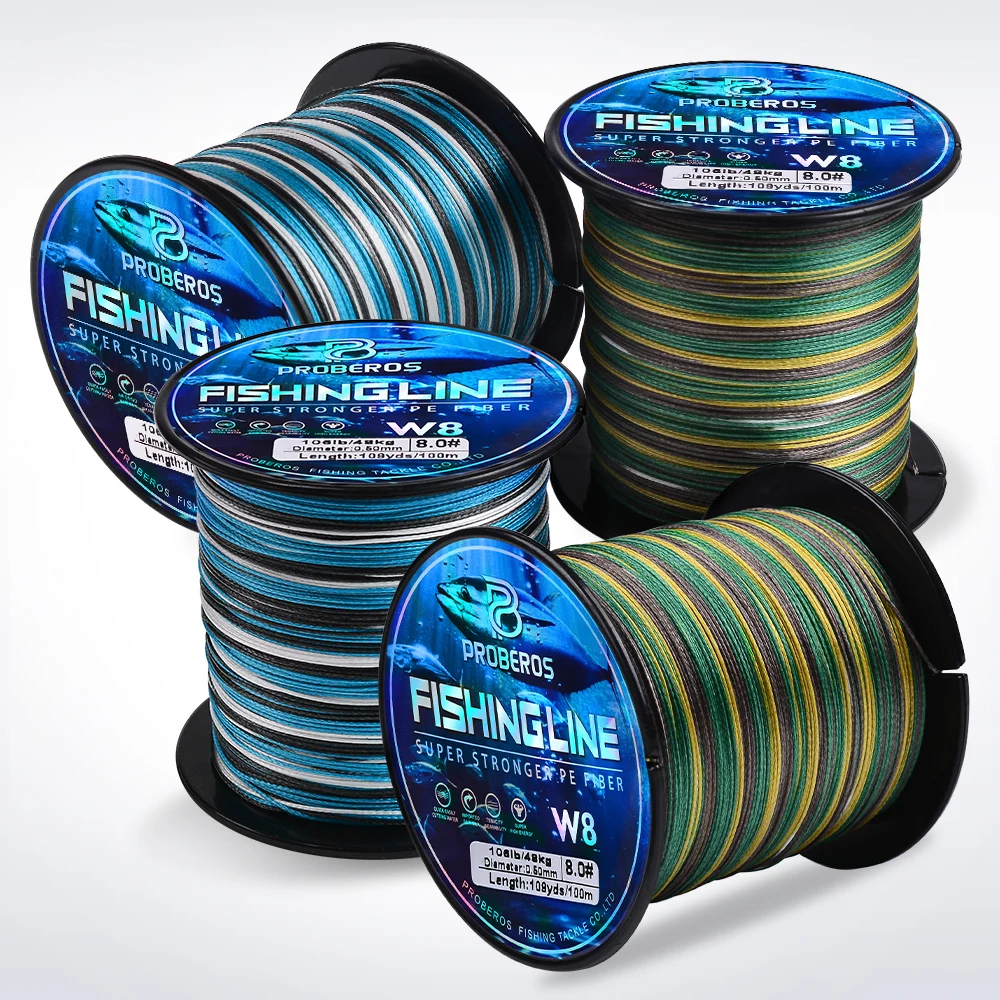 Proberos Línea trenzada PE 8 hebras Azul Camuflaje 109 yd 20-106 lb - imagen 5
