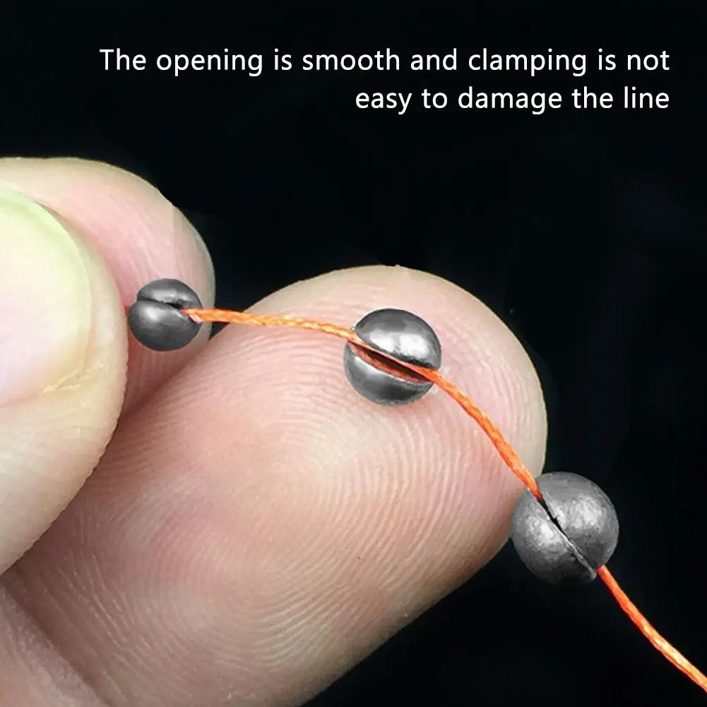 Pesas de pesca de 120 piezas, 5 tamaños, pesas redondas extraíbles, equipo de pesca con caja de almacenamiento - imagen 3