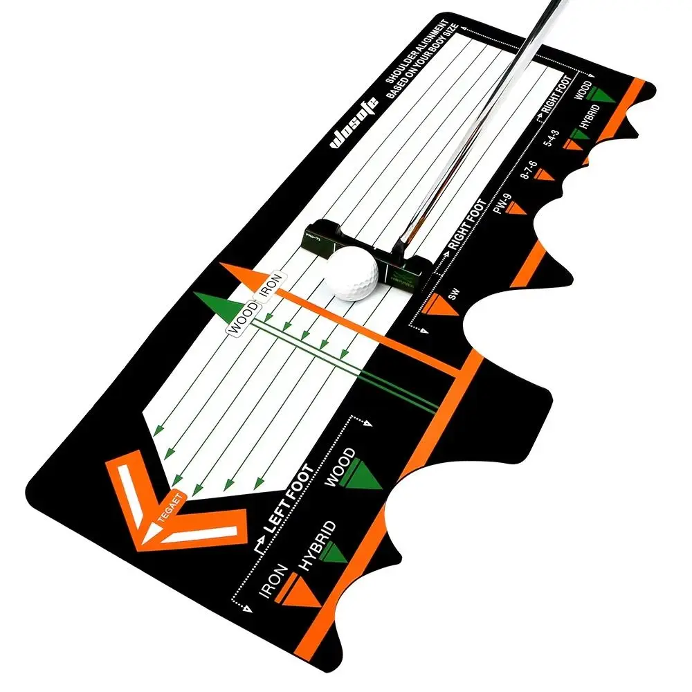 Corrector swing golf ligero – Entrenador postura con estera para principiantes - imagen 2