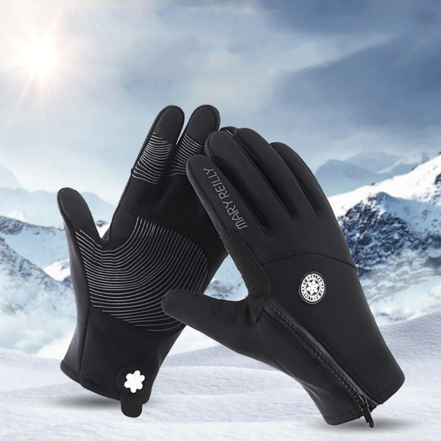 Guantes Impermeables de Ciclismo cálidos con pantalla táctil antideslizante - imagen 4