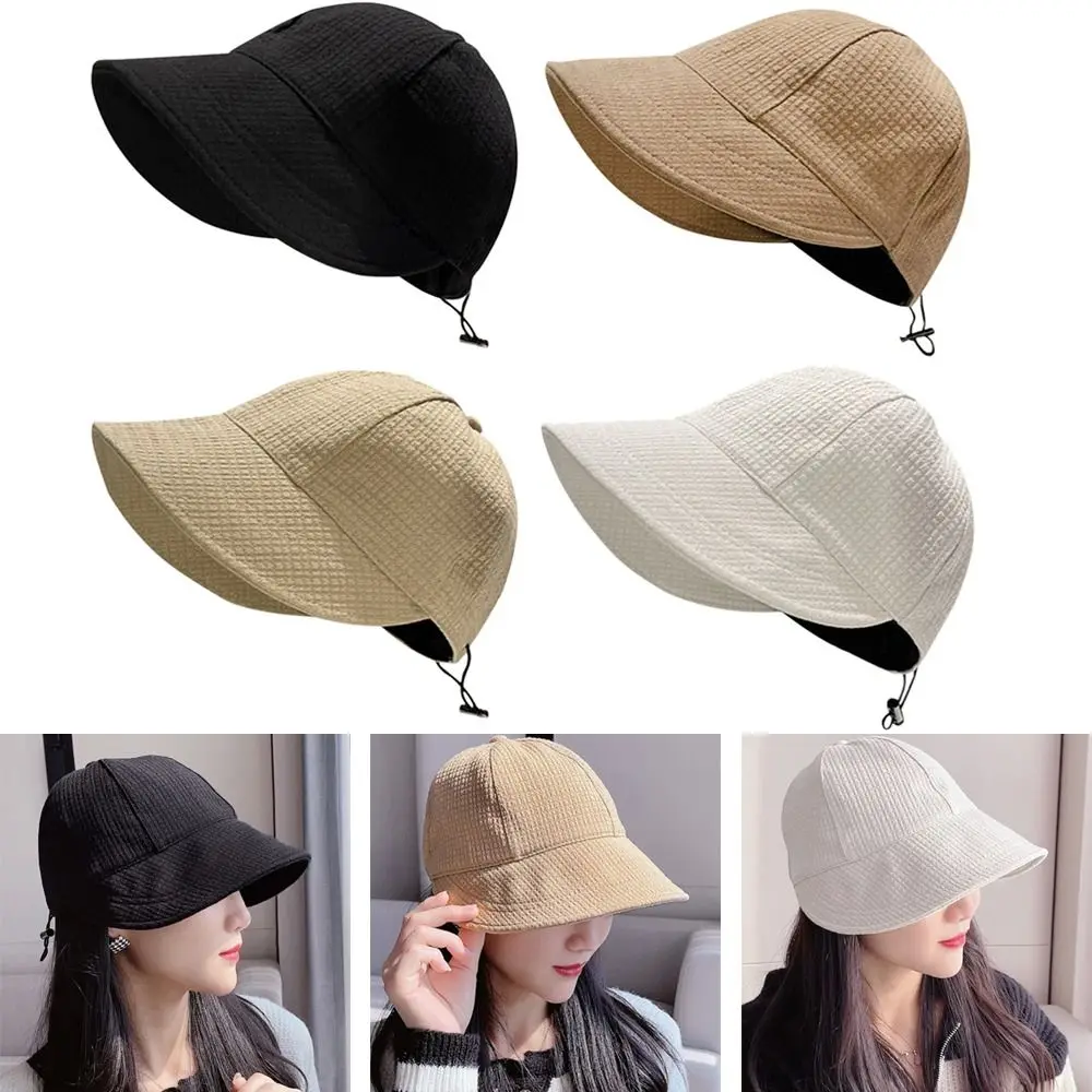 Sombrero de pescador plegable para hombre y mujer, gorra de sol ajustable para playa y aire libre, visera de verano - imagen 3